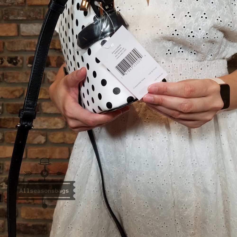 Kate Spade Staci Dot Dot Dot Dome Crossbody White - Picture 2 of 7